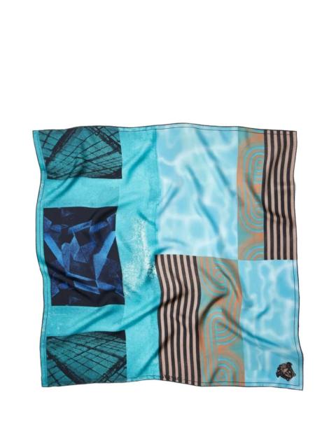 VERSACE Foulard 90X90 Silk Twill "Floating By"