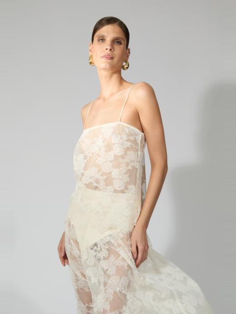 BARDOT Hildie Sheer Lace Cami In Light Beige