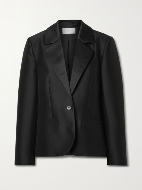 The Row Dru wool and silk-blend blazer Black
