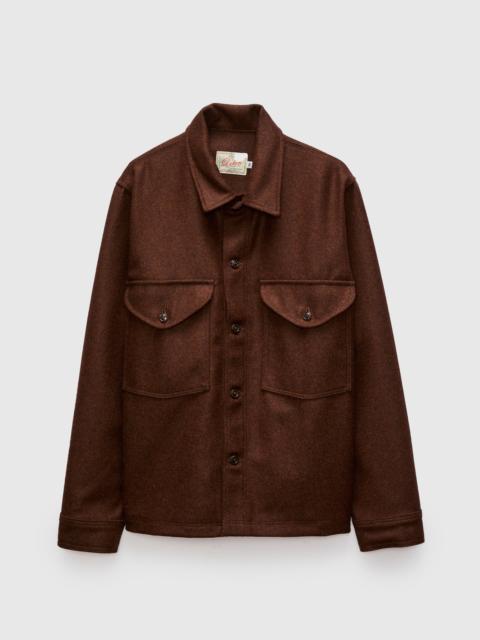 Dehen 1920 Skyline Overshirt in Red Oak Wool