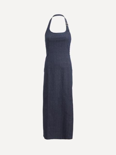 paloma wool Elena Denim Effect Halter Dress