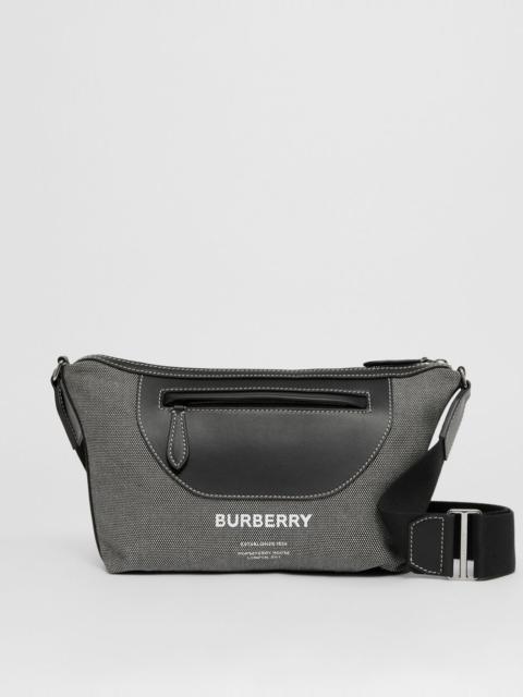Burberry Horseferry Print Canvas and Leather Crossbody Bag