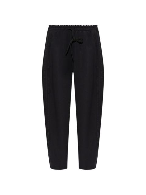 adidas logo-embroidered wide-leg track pants