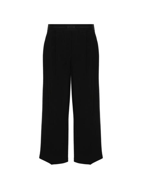 logo-waistband cropped trousers