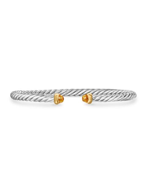 DAVID YURMAN Women's Cable Flex Bracelet in Sterling Silver - Citrine
