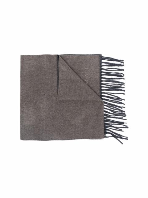 Canali fringe-trimmed knitted scarf