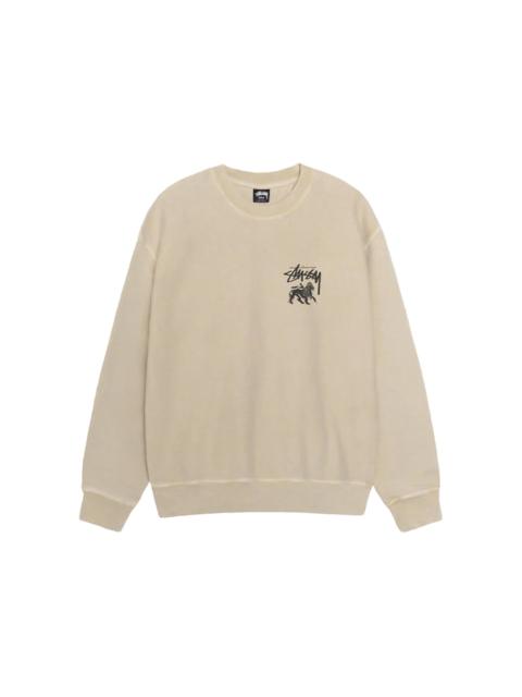 Stüssy Stussy Rasta Lion Pigment Dyed Crew Khaki