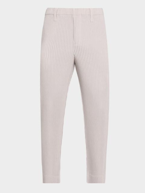 ISSEY MIYAKE Men's Linen Like Pleated Tapered Trousers