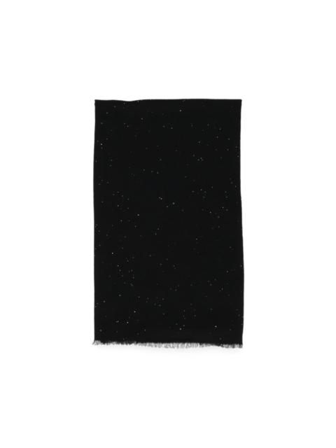 Faliero Sarti Raissa sequin-embellished frayed scarf