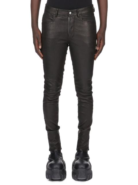 Rick Owens Black Temple Tyrone Leather Pants