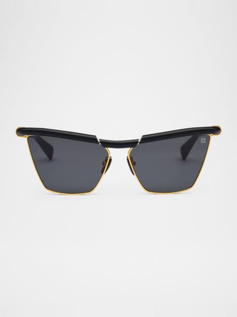 Balmain Victorie Cat Eye Titanium Sunglasses