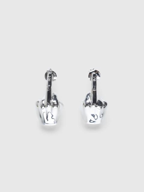 Y/Project – Mini Fuck U Earrings Silver