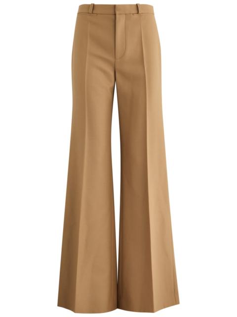 Chloé Chloe Flared-leg Wool Trousers