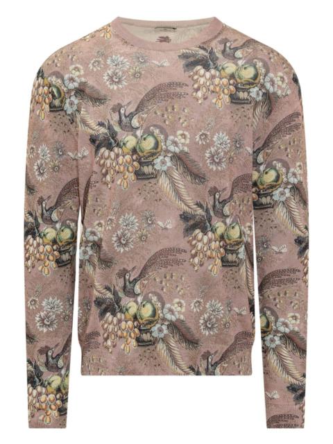 Etro Pegaso floral sweater