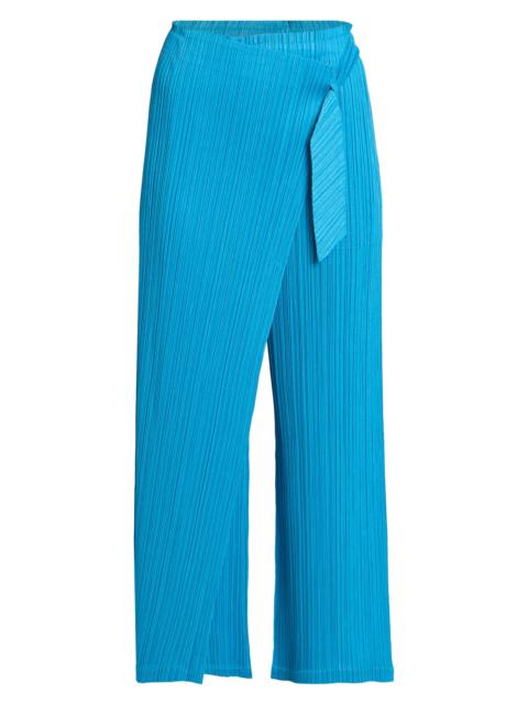 Pleats Please Issey Miyake Women's Facade Plissé Wrap Pants - Saxe Blue