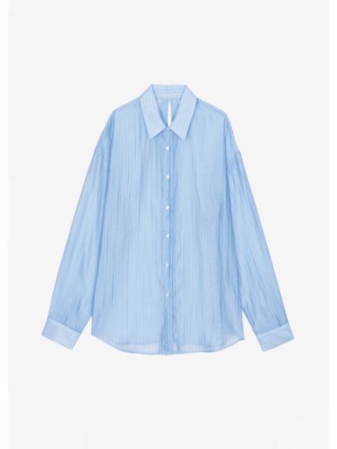 The Frankie Shop Kesin Open Back Shirt - Blue/White Stripe