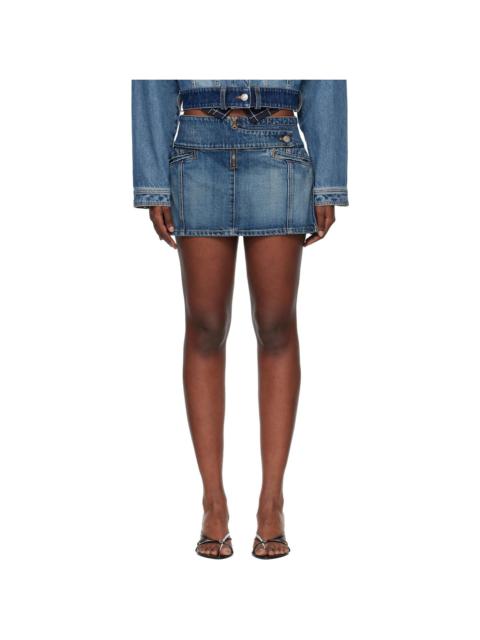 COPERNI Blue Yoke Denim Miniskirt