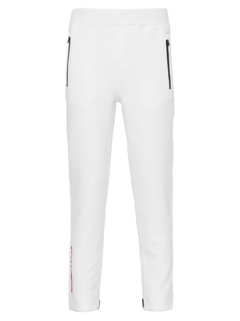Prada Men's Technical Fabric Joggers with Heat-Sealed Taped Seams - White