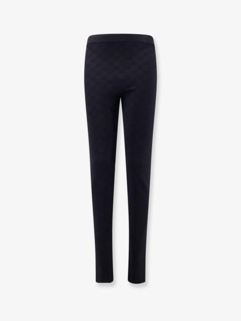 Viscose Blend Leggings With All-Over Gg Motif