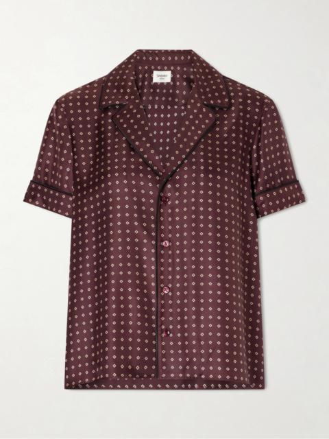 SAINT LAURENT Printed Silk-twill Shirt