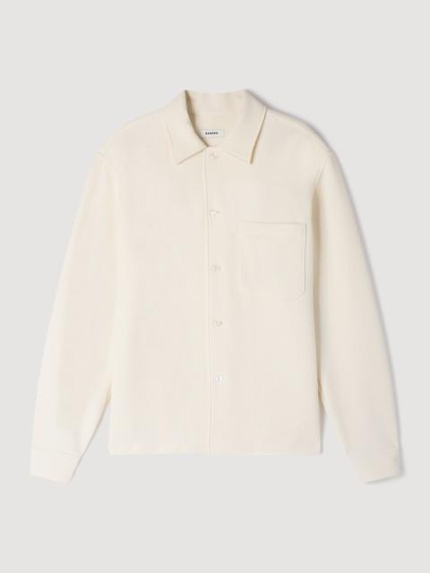 Sandro TEXTURED SHARK COLLAR SHIRT