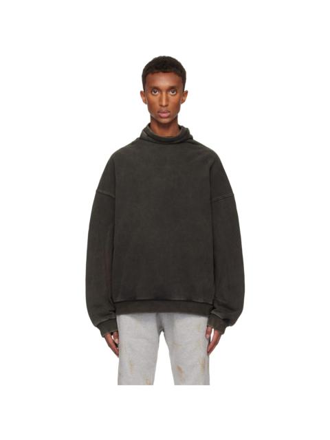 We11done Black Standard Logo Turtleneck