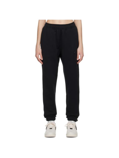 Black Embroidered Lounge Pants