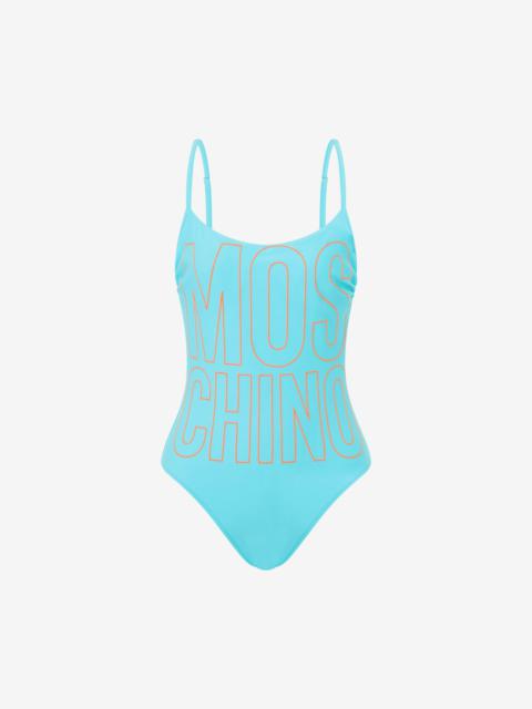 Moschino RUBBER LOGO ONE-PIECE SWIMSUIT