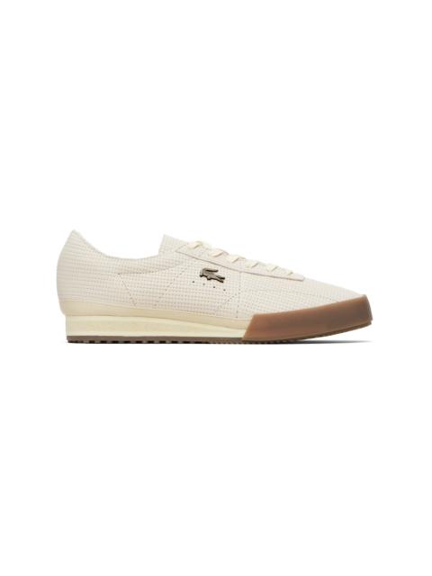 LACOSTE Off-White Aura Leather Sneakers