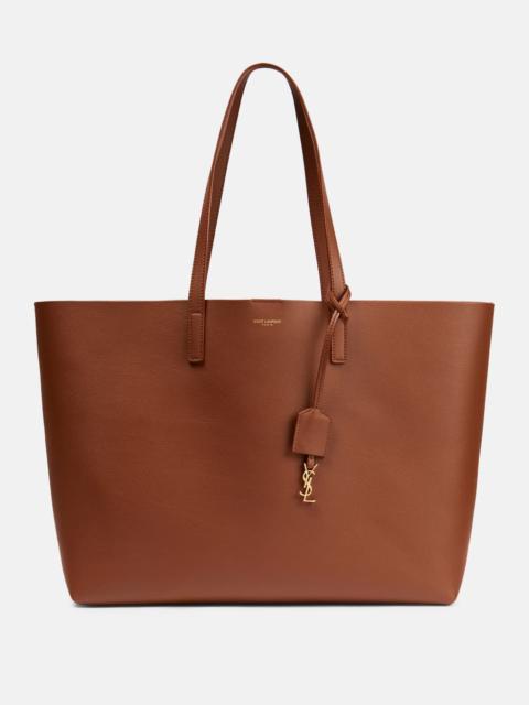 Shopping E/W leather tote bag