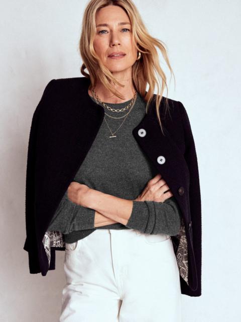 BODEN Eva Cashmere Crew Neck Sweater-Charcoal Melange