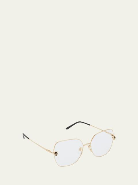 Cartier Panther Gold-Plated Metal Butterfly Optical Glasses