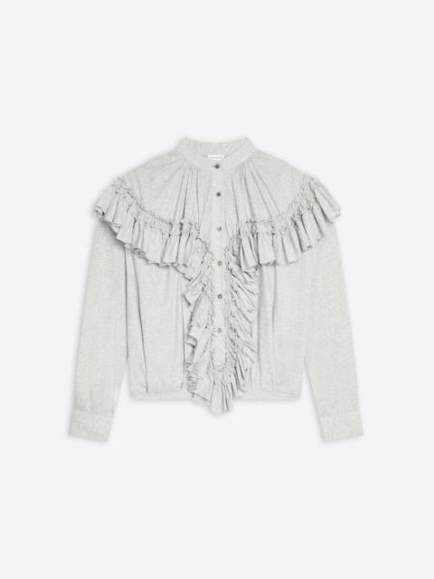 Dries Van Noten RUFFLED JERSEY BLOUSE