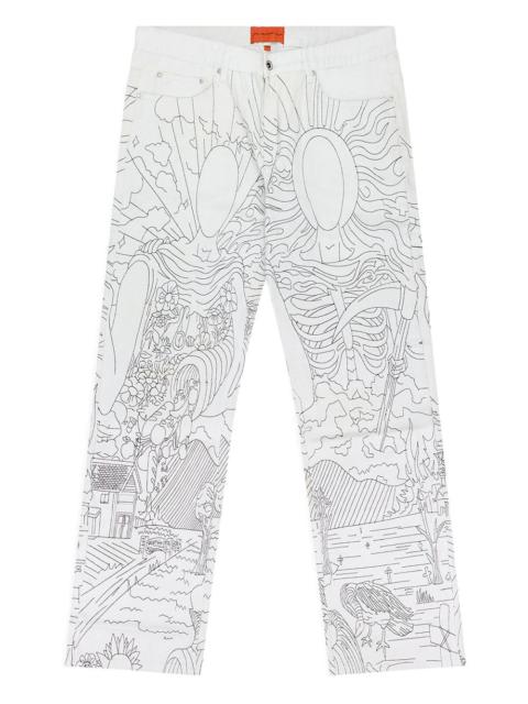 WHO DECIDES WAR Duality straight-leg jeans