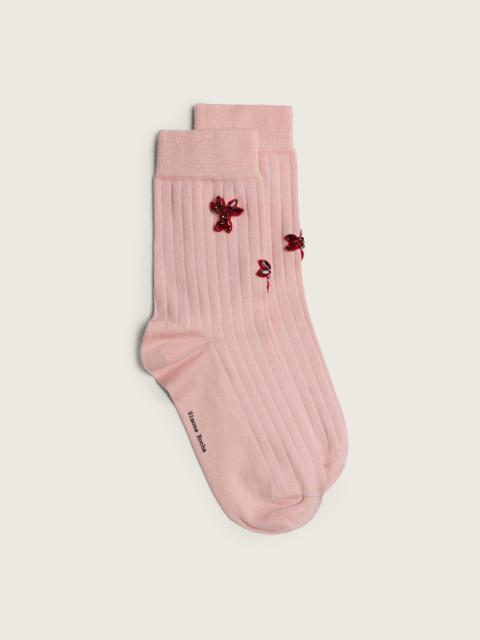 Simone Rocha Embellished Merino Silk Ankle Socks