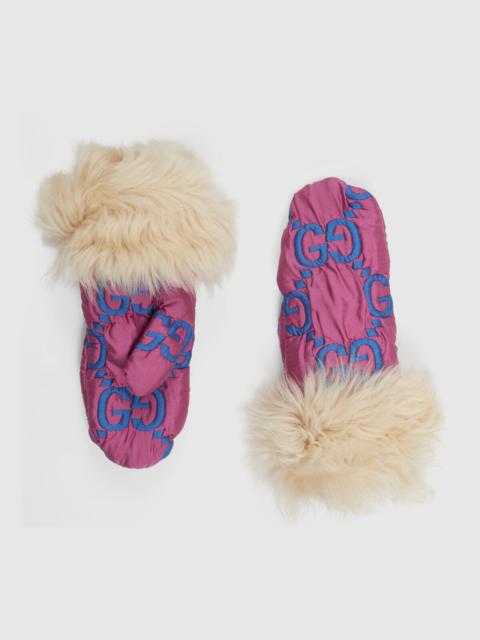 GUCCI Quilted GG nylon mittens