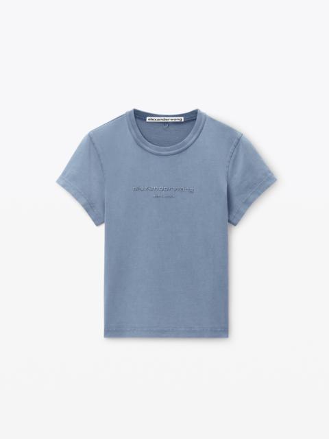 Alexander Wang shrunken glitter puff logo tee in cotton