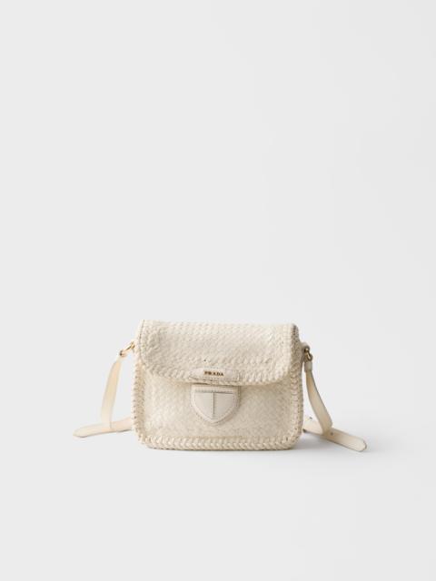Prada Woven leather mini shoulder bag
