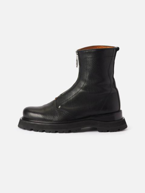 AMI Paris Zipped Boots With Notched Sole