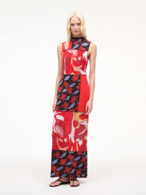STAUD STAUD RUBY DRESS RED ZONE MULTI
