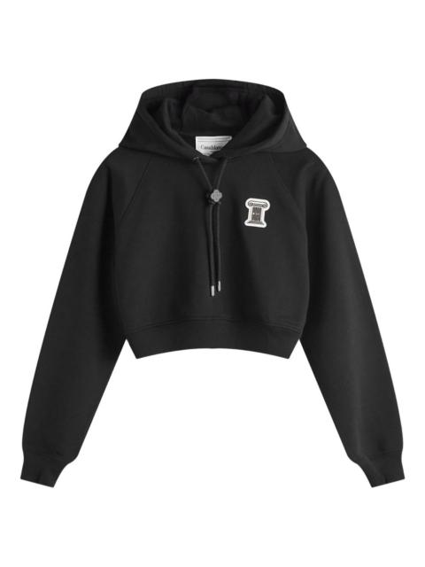CASABLANCA column-applique cotton hoodie