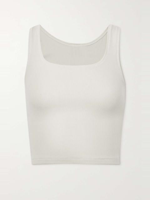 SKIMS 코튼 컬렉션 크래프트 리브 면화 제지 탱크 - Light Heather Grey