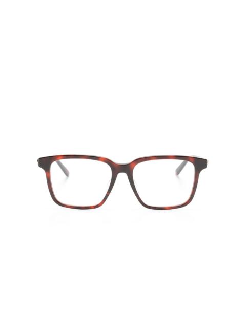 logo-plaque square-frame glasses