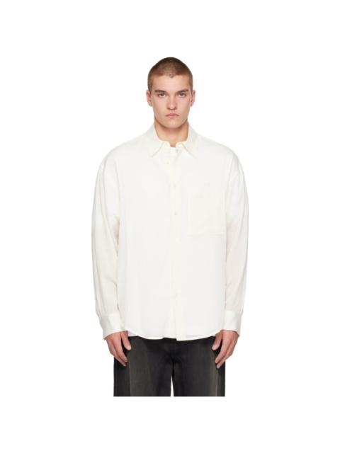 Wooyoungmi White Pattern Stripe Shirt