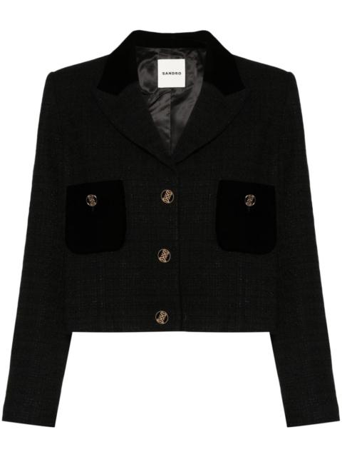 Sandro Victoria bouclé cropped blazer