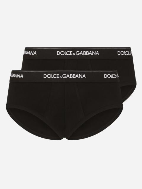 Dolce & Gabbana Stretch cotton mid-rise briefs two pack