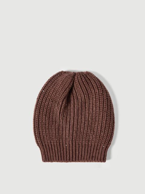 Brunello Cucinelli Cashmere and silk Diamond yarn knit beanie