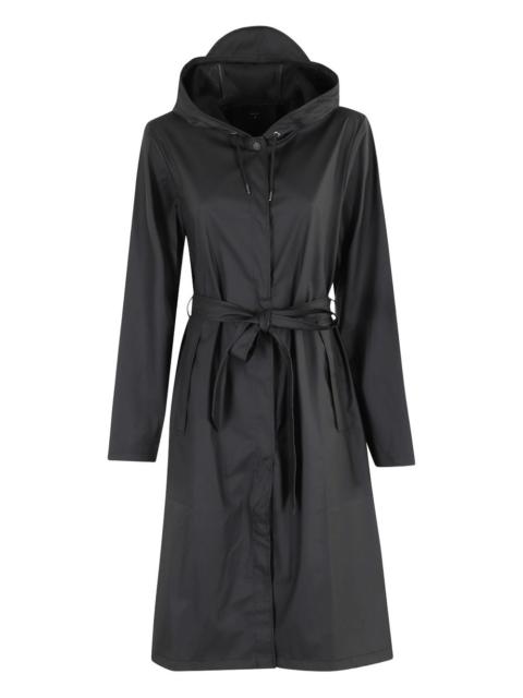 RAINS hooded belted raincoat
