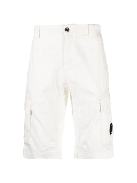 Lens-detail cotton cargo shorts
