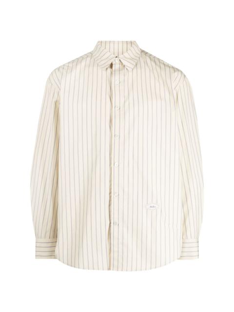 ADER error striped cotton shirt